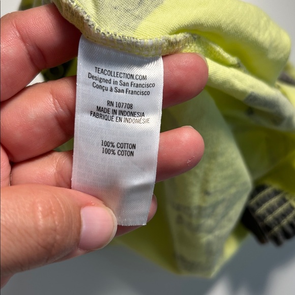 Tea Collection Baby Yellow Elephant Print Romper Size 0-3 Months - Picture 4 of 8